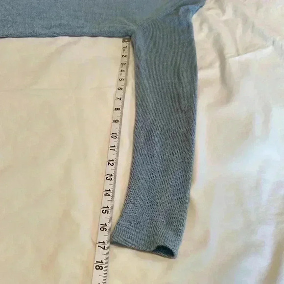 J Jill Linen/Viscose Blend Open Front Cardigan, Size XS in Sea Glass Blue/Green. - Picture 10 of 10